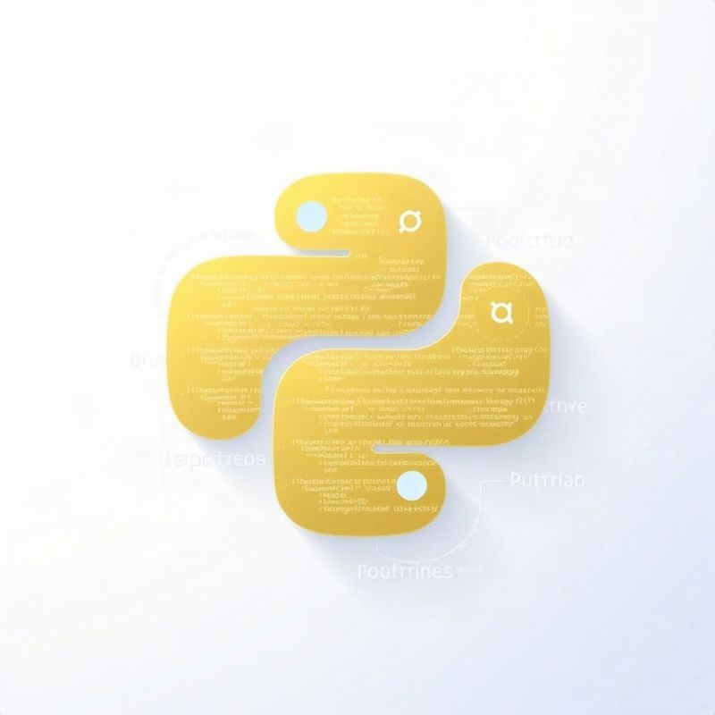 Symbol Pythonu propletený s ukázkami kódu na azurovém pozadí